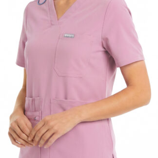 MYNTS V-Neck Pocket Genius – Scrub Top Women WMT001 Rose Water
