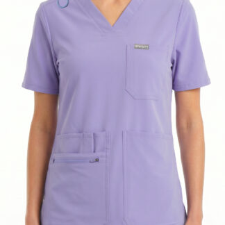 MYNTS V-Neck Pocket Genius – Scrub Top Women WMT001 Lavender
