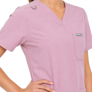 MYNTS V-Neck Two Pockets – Scrub Top Women WMT002 Rose Water