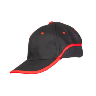 CZAPKA BASEBALL CZARNO-CZERWONA