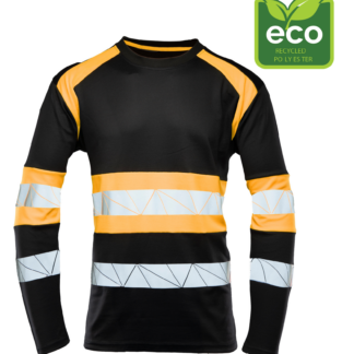 SEVEN KINGS ECO RIVAL KOSZULKA LONGSLEEVE CZARNY/POMARAŃCZ